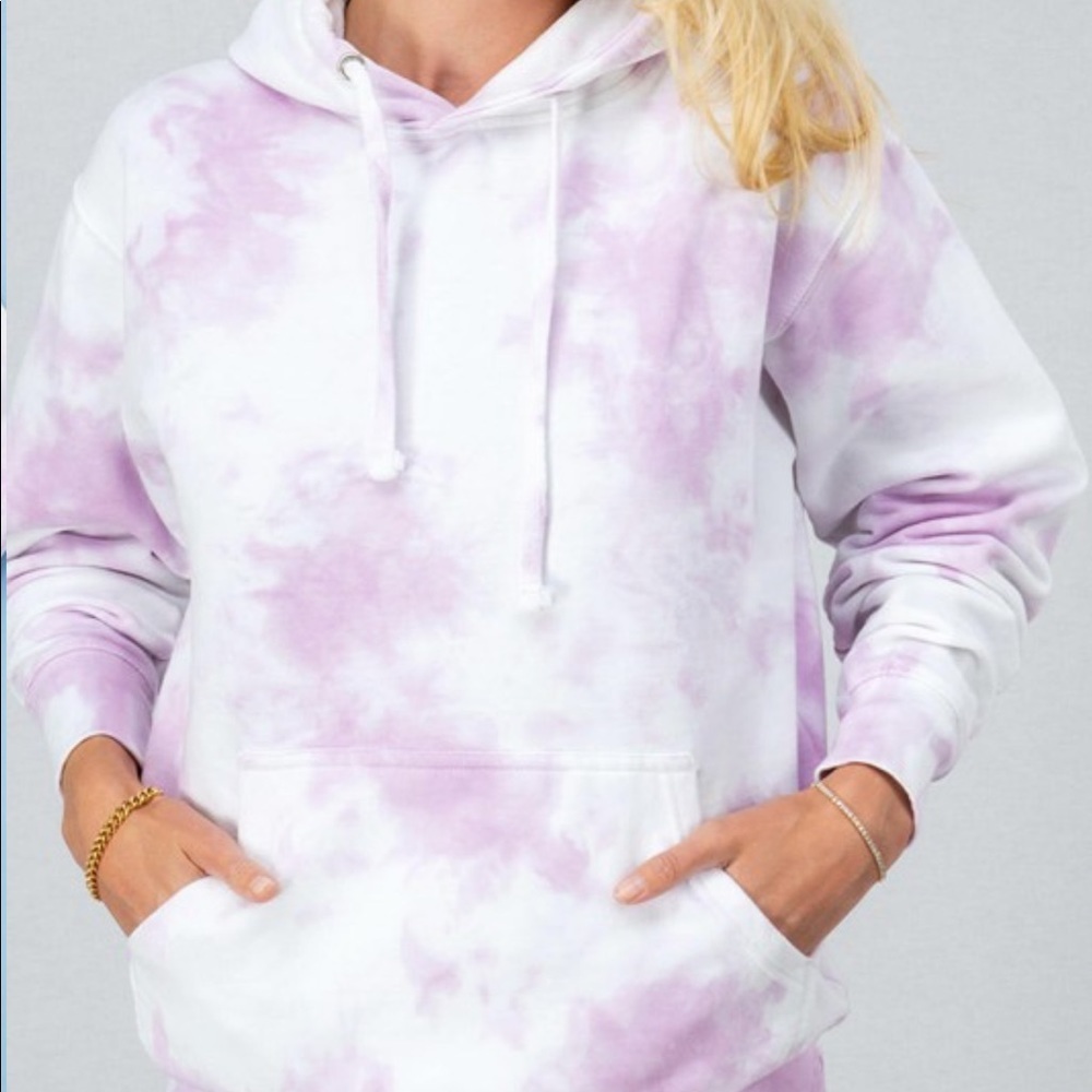 NEW lavender Tie dyed hoodie oversized S-3X Spring